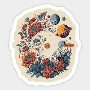 Floral Galaxy Sticker